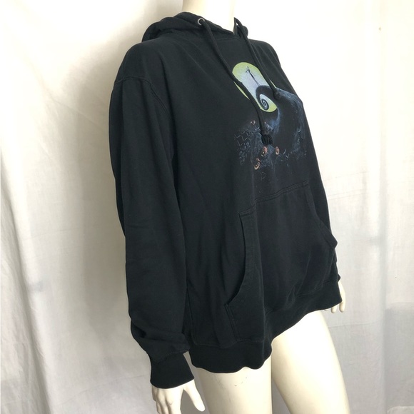 The nightmare before Christmas black pull over hoodie with pocket size large - Picture 2 of 16